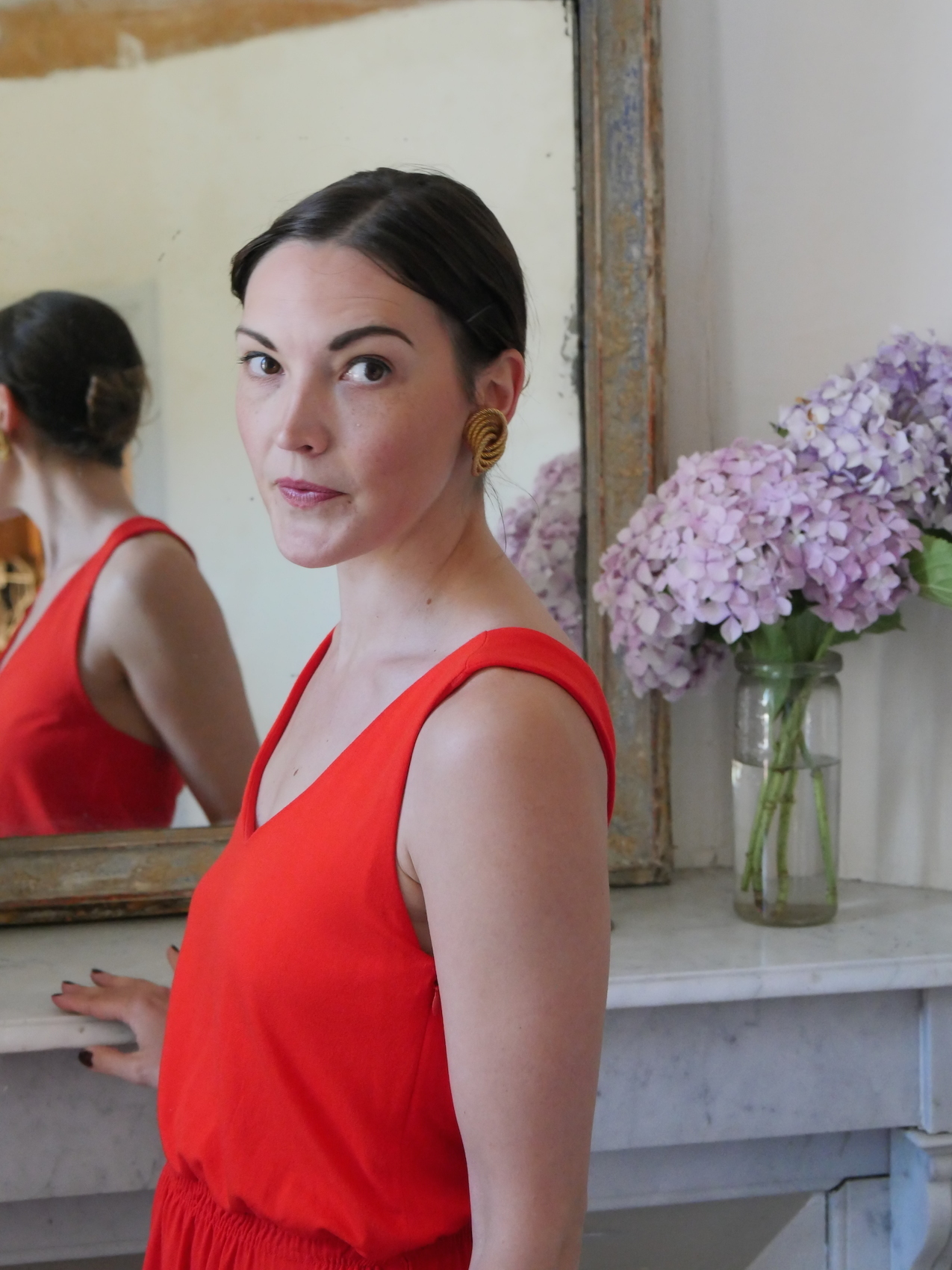 red dress