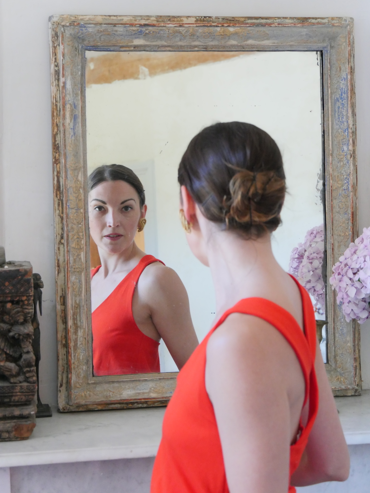 red dress